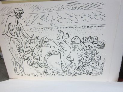 null André MASSON (1896-1987)
Mythologie sexuelle. Lithographie. Format de l’album...